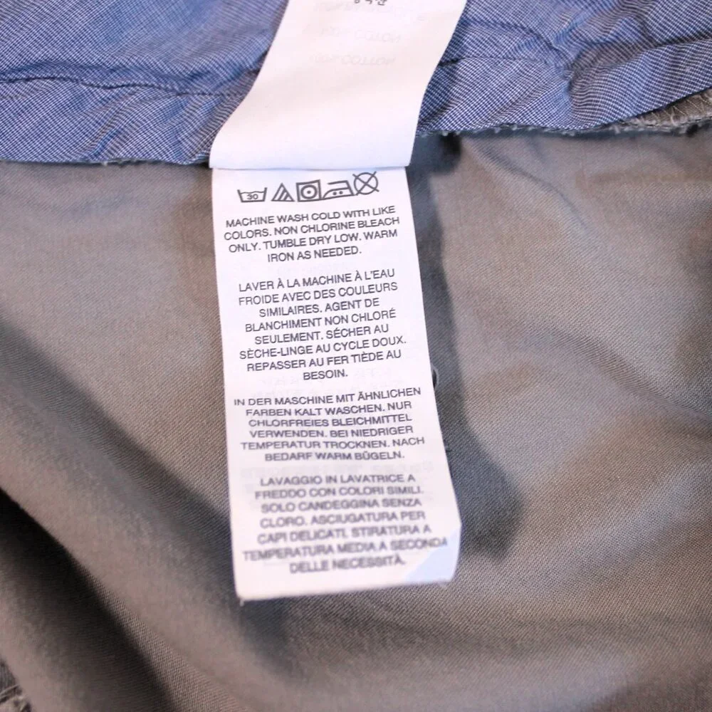 2/$10 J. Crew Club Men's Gray Flat Front Chino Shorts 33/10.5 AS IS